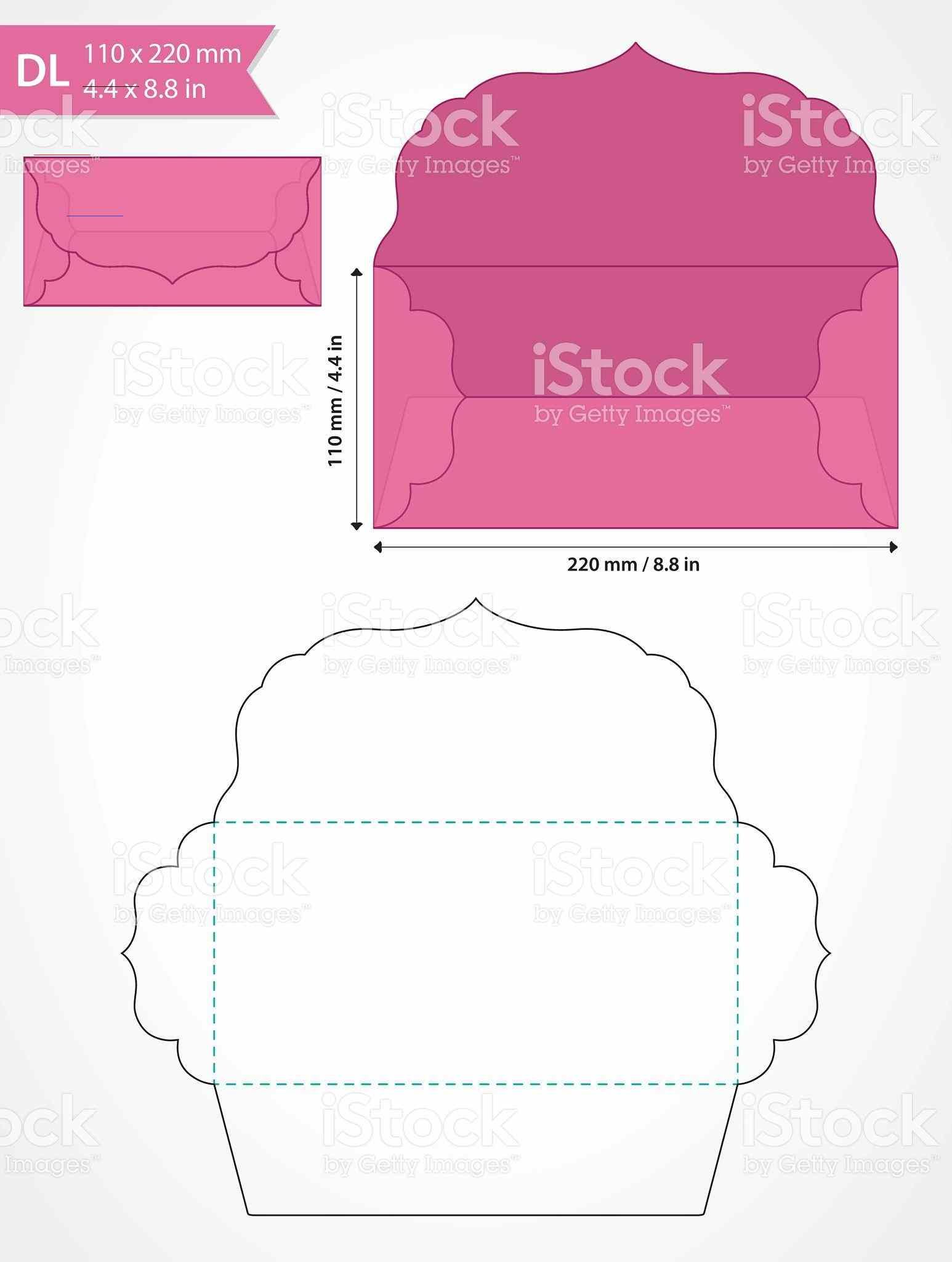 Curved Flap Envelope Template